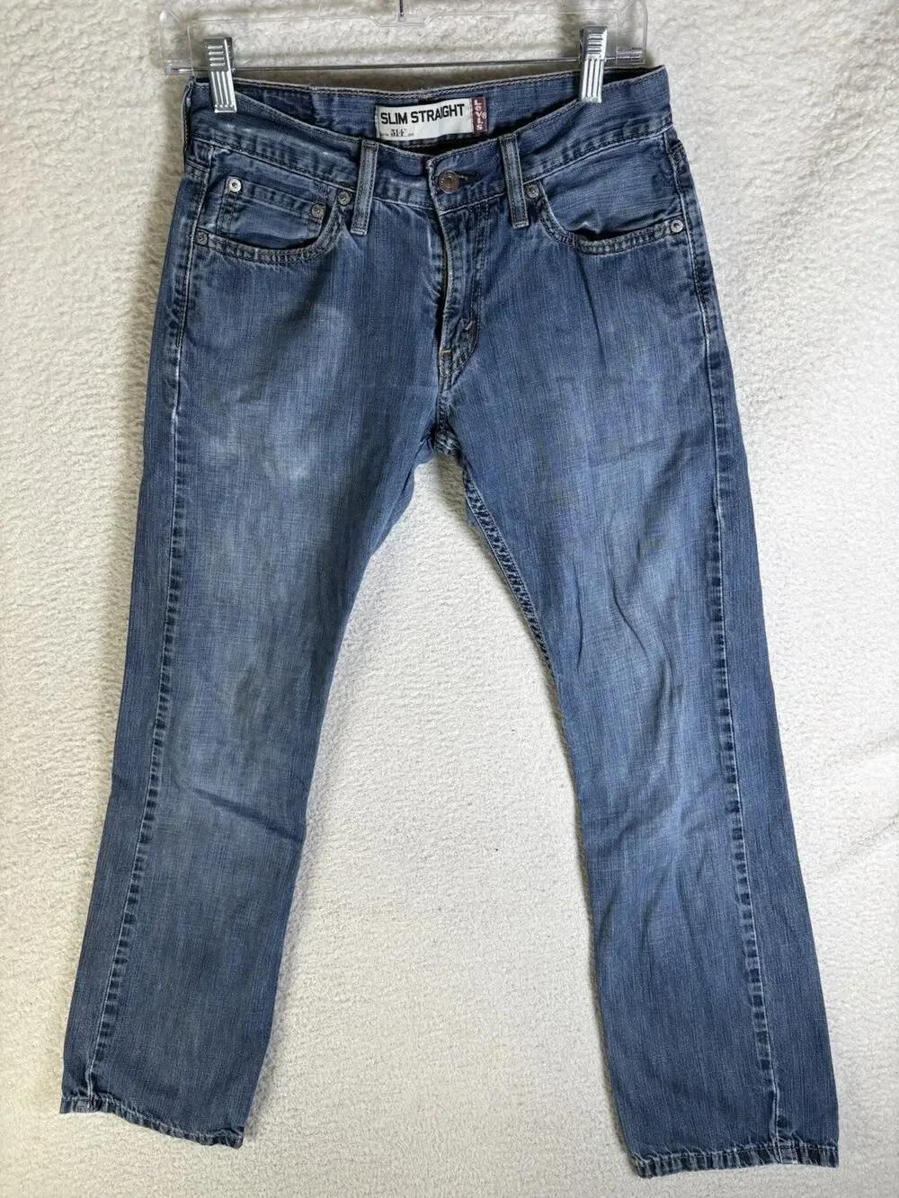 Vintage Levis 514 Jeans Mens 29x30 Denim Blue Slim Straight Cotton Faded Y2K